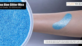 Aqua Blue Glitter Mica (Food Grade, 50-500micron)