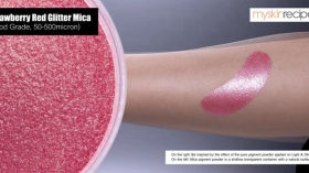 Strawberry Red Glitter Mica (Food Grade, 50-500micron)