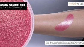 Strawberry Red Glitter Mica (Food Grade, 50-500micron)